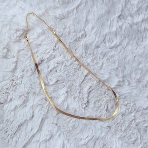 Madewell herringbone necklace in vintage gold